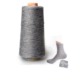 Gray recycle socks yarn