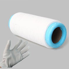 Raw white glove yarn