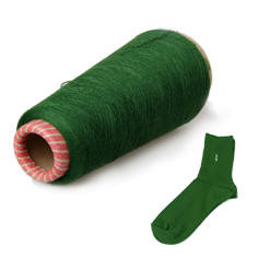 Green recycle socks yarn