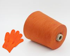 Orange glove yarn